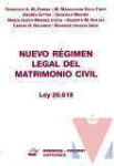 Nuevo régimen legal del matrimonio civil