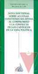 Nota doctrinal sobre algunas cuestiones relativas al compromiso y la conducta de los catlicos en la vida poltica