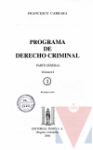 Programa de Derecho criminal