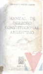 Manual de derecho constitucional argentino