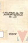 Comentarios a la ley de Contravenciones de Salta