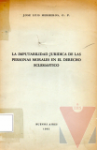 La imputabilidad jurdica de las personas morales en el derecho eclesistico