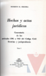 Hechos y actos jurdicos