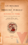 Los principios del Derecho Pblico en Francisco de Vitoria