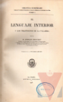 El lenguaje interior y los trastornos de la palabra