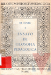 Ensayo de filosofa pedaggica