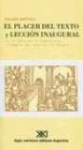 El placer del texto seguido por Leccin inaugural