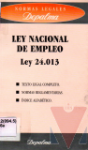 Ley nacional de empleo. Ley 24.013