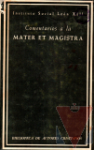 Comentarios a la Mater et Magistra