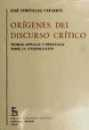 Orgenes del discurso crtico