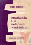 Introduccin a la metafsica y La intuicin filosfica