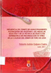 Influencia del tiempo de almacenamiento postmortem del epiddimo, del medio de dilucin y de la tcnica de seleccin epermtica en fecundacin in vitro, en la calidad del semen de Toro de Lidia