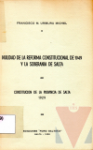 Nulidad de la reforma constitucional de 1949 y la soberana de Salta