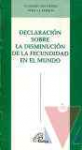 Declaracin sobre la disminucin de la fecundacin en el mundo