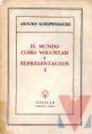 El mundo como voluntad y representacin