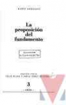 La proposicin del fundamento