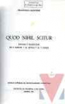 Quod nihil scitur