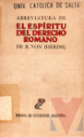 Abreviatura de El espritu del Derecho Romano de R. von Ihering