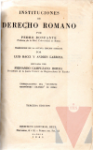 Instituciones de Derecho Romano