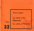 La carta a los filipenses ; La carta a Filemn