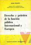 Derecho y prctica de la funcin pblica Internacional y Europea