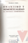 Onanismo y homosexualidad
